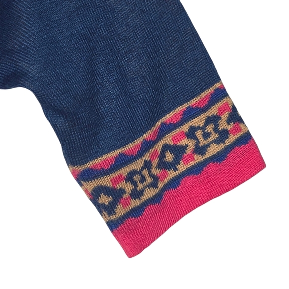 Flying Tomato Aztec Colorful Fit & Flare Knit Sweater Dress Size Small SW3423 - Picture 3 of 9